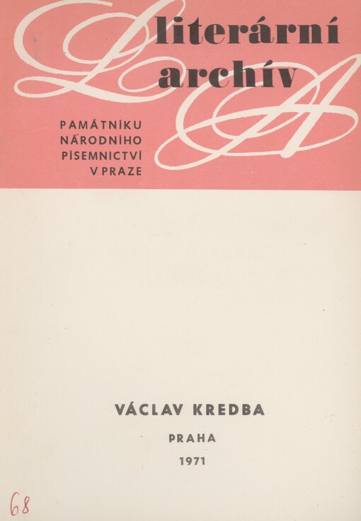 Václav Kredba: (1834-1913) : literární pozůstalost