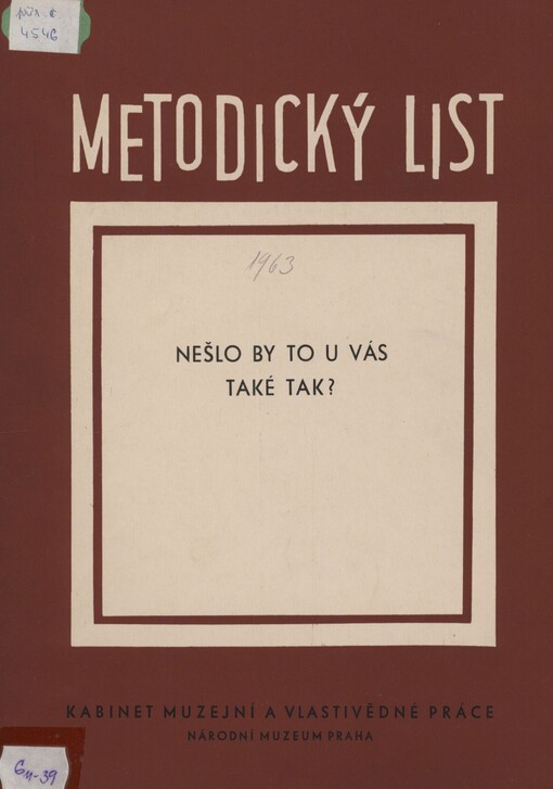 Nešlo by to u vás také tak?: metodický list