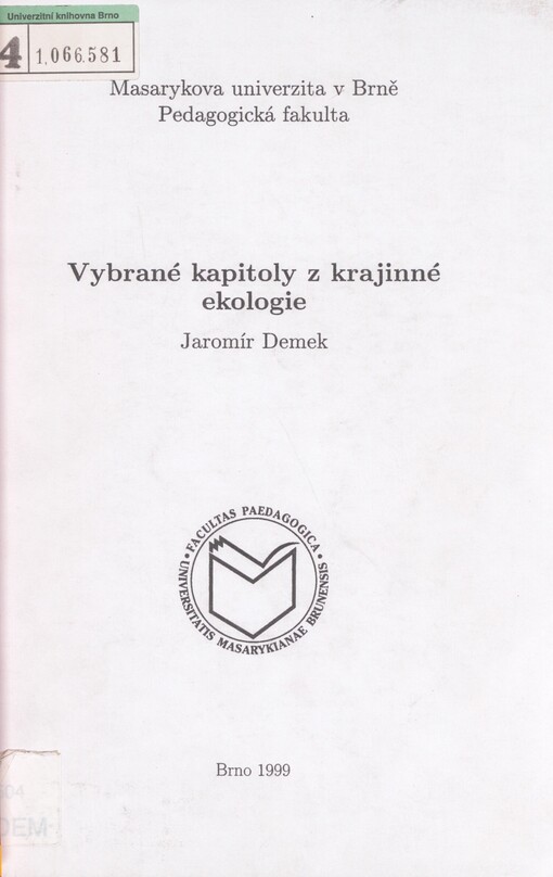 Vybrané kapitoly z krajinné ekologie