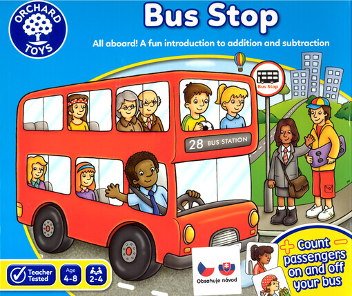 Bus Stop : All aboard! A fun introduction to addition and subtraction = Nastupovat, vystupovat!