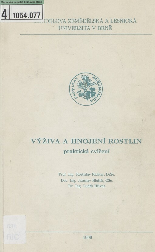 Výživa a hnojení rostlin: praktická cvičení