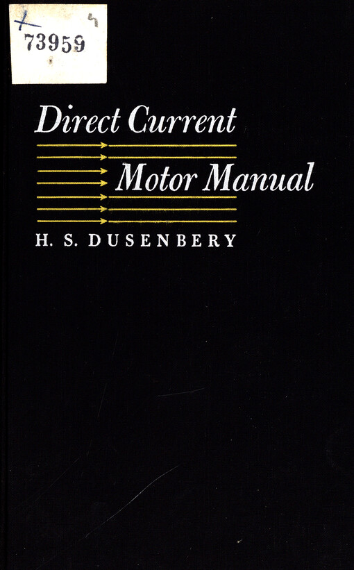 Direct current motor manual