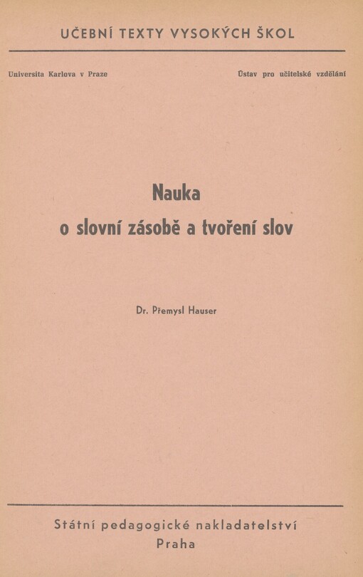Nauka o slovní zásobě a tvoření slov