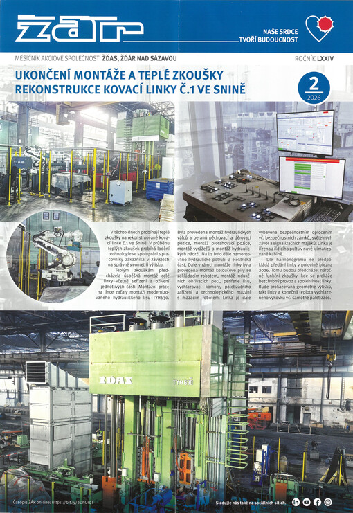 Žár : Čtrnáctideník Žďas, a.s. ve Žďáře nad Sázavou