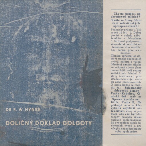 Doličný doklad Golgoty: (Pravá podoba Kristova)