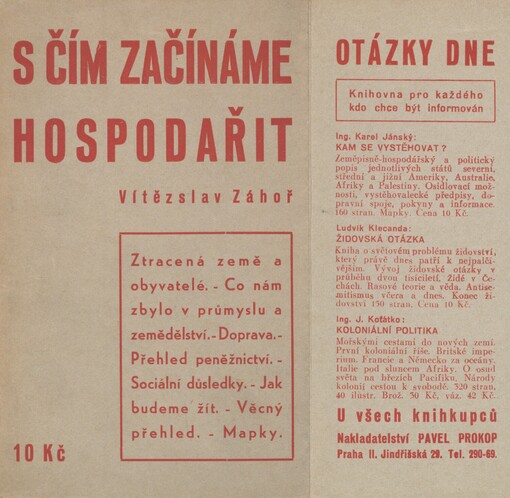 S čím začínáme hospodařit