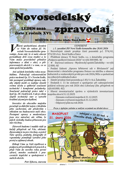 Novosedelský zpravodaj