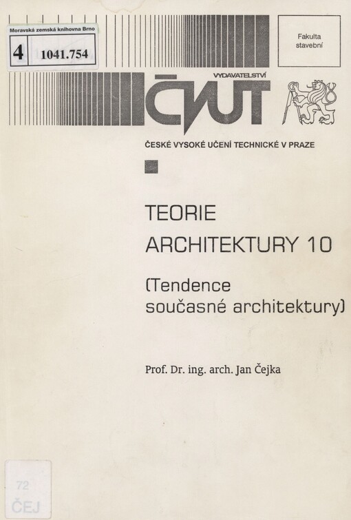Teorie architektury 10: (tendence současné architektury)