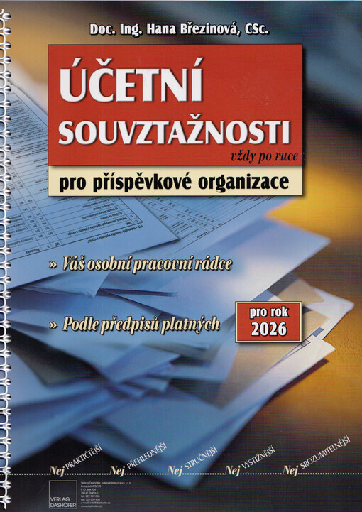 Účetní souvztažnosti pro příspěvkové organizace 2026 : váš osobní pracovní rádce : redakční uzávěrka: 22.1.2026