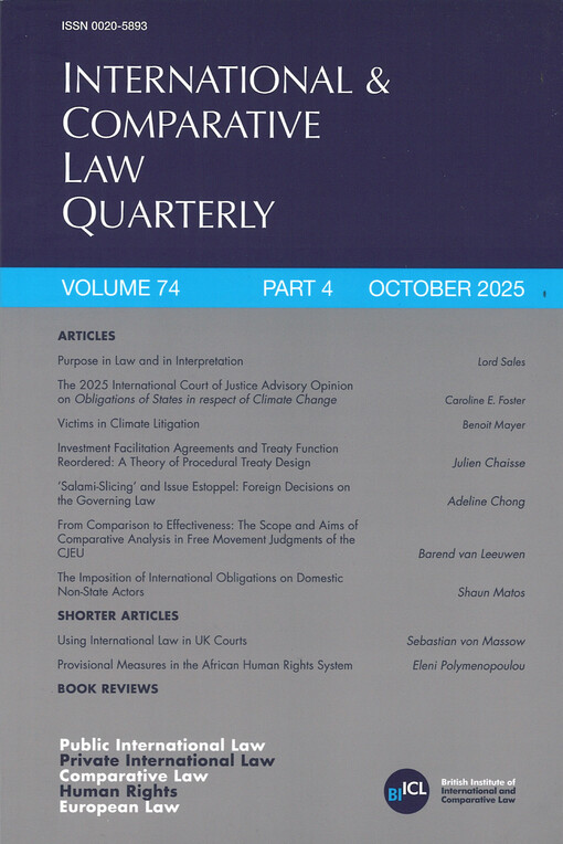 International and comparative law quarterly