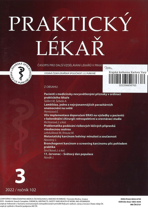Praktický lékař : časopis pro další vzdělávání lékařů