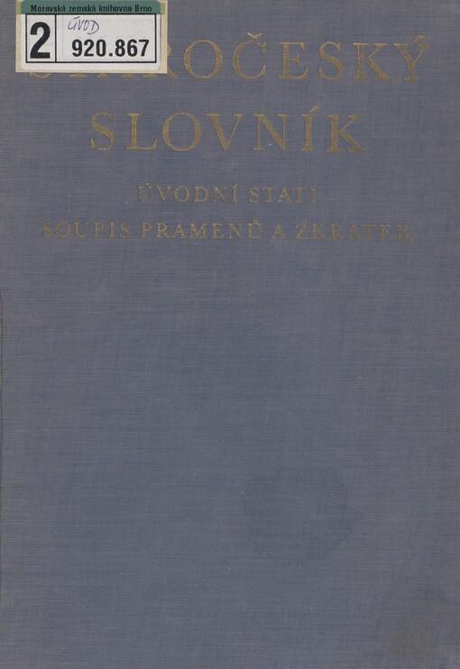 Staročeský slovník