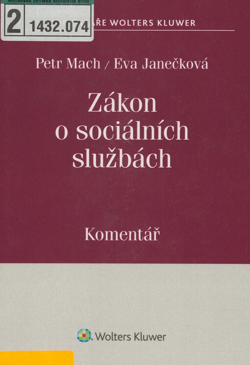 Zákon o sociálních službách: komentář