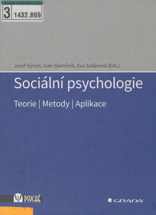 Sociální psychologie: teorie, metody, aplikace