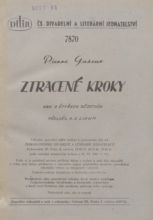 Ztracené kroky: hra o čtyřech dějstvích
