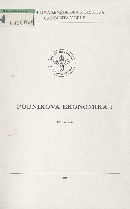 Podniková ekonomika I