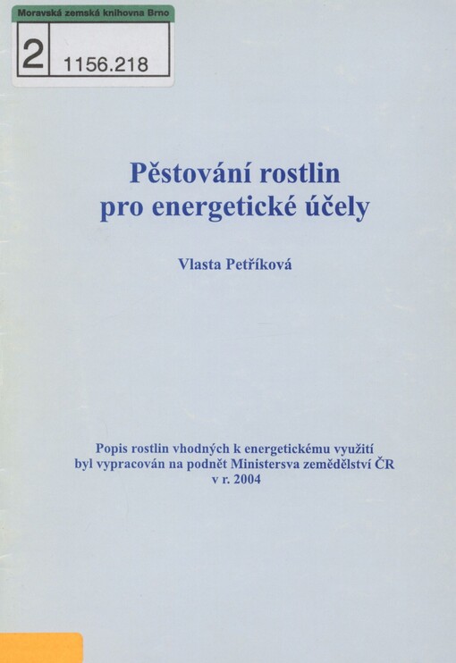 Pěstování rostlin pro energetické účely