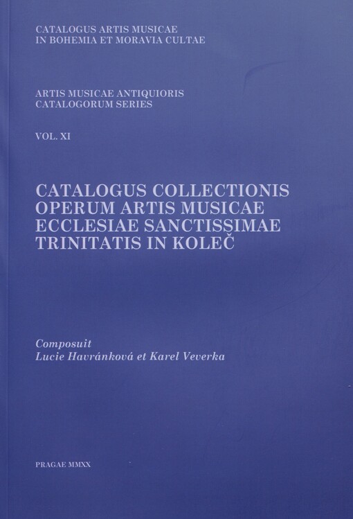 Catalogus collectionis operum artis musicae Ecclesiae Sanctissimae Trinitatis in Koleč