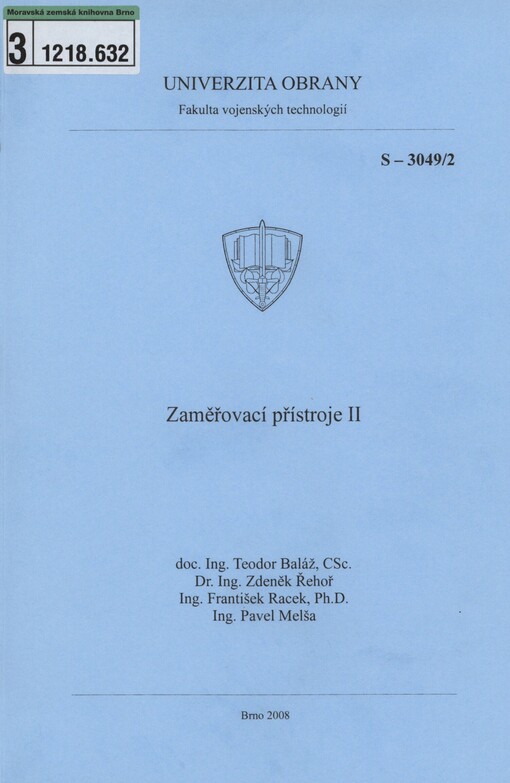 Zaměřovací přístroje II