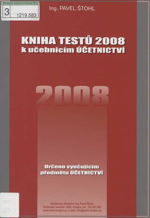 Učebnice účetnictví 2008