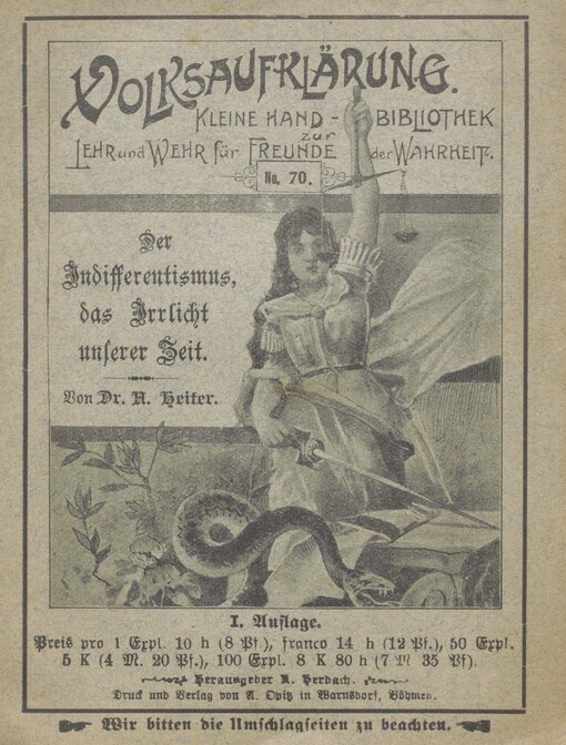 Der Indifferentismus, das Irrlicht unserer Zeit