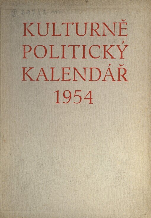 Kulturně politický kalendář 1954