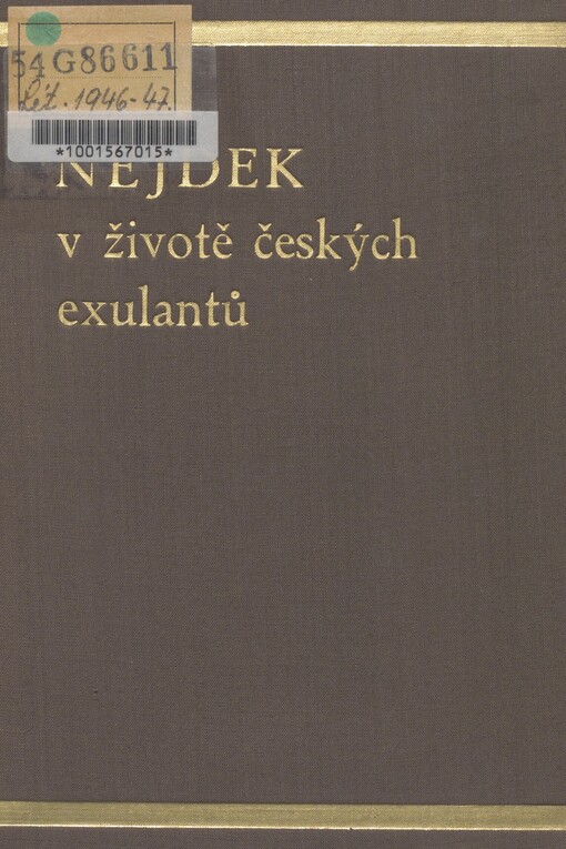 Nejdek, město na horách v životě českých exulantů: výroční zpráva Českobratrského evangelického sboru v Nejdku za léta 1946-1947