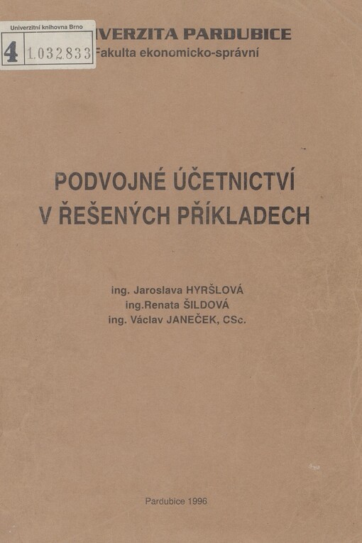 Podvojné účetnictví v řešených příkladech