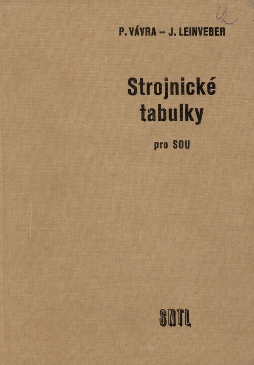 Strojnické tabulky pro střední odborná učiliště