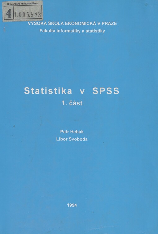 Statistika v SPSS. Část 1