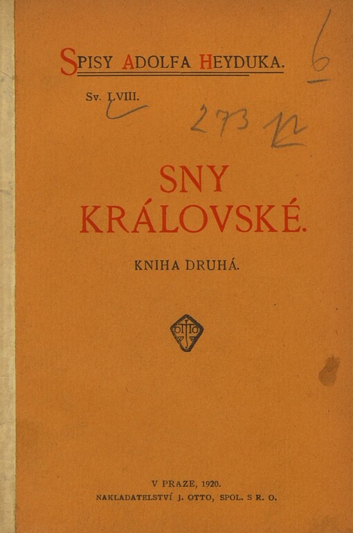 Sny královské :cyklus výpravných básní z dob krále Zikmunda Lháře