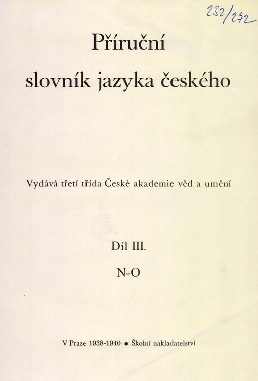 Příruční slovník jazyka českého