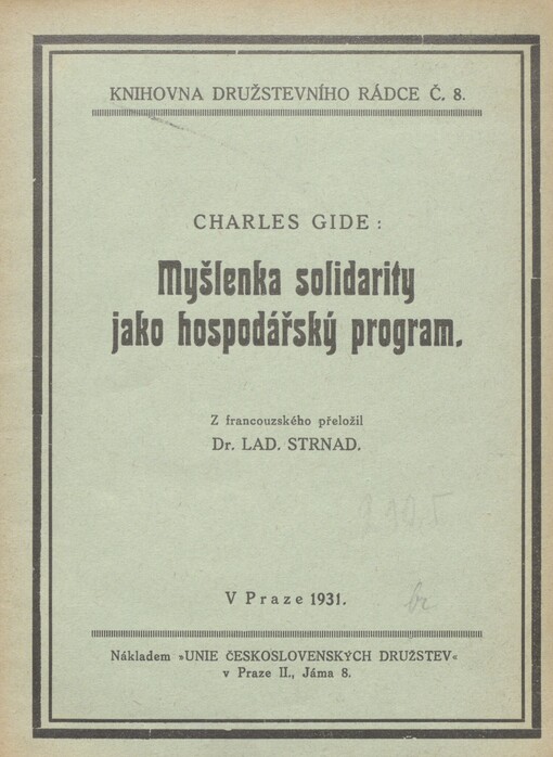 Myšlenka solidarity jako hospodářský program