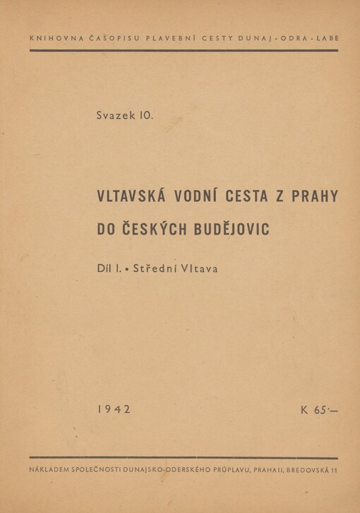 Vltavská vodní cesta z Prahy do Budějovic