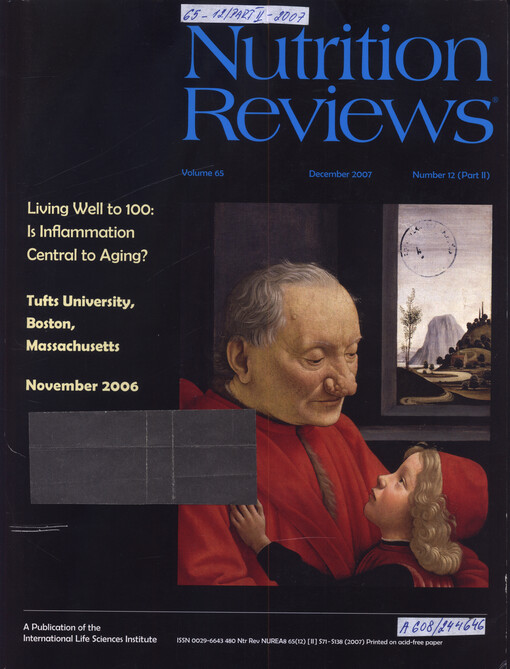 Living Well to 100: Is Inflammation Central to Aging? : Tufts University, Boston, Masschutsetts, November 2006