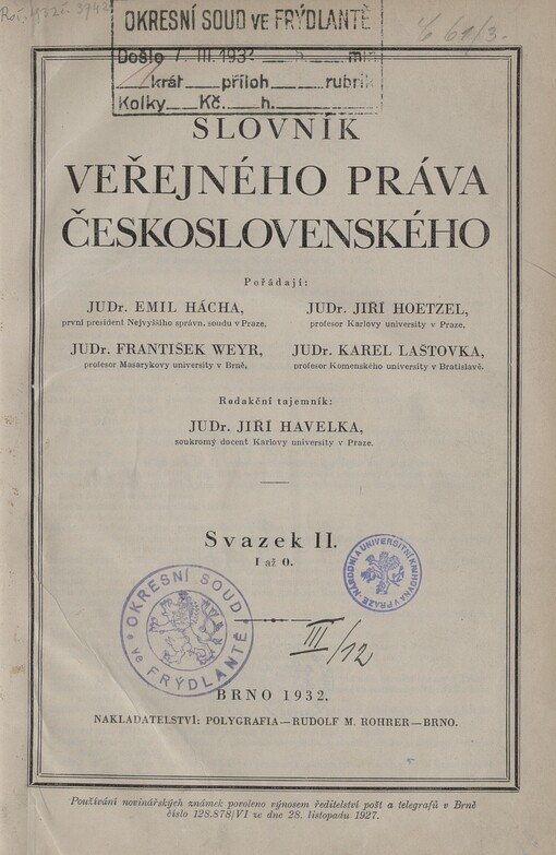 Slovník veřejného práva československého