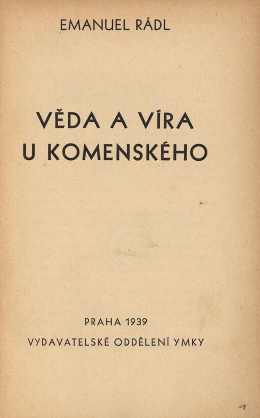 Věda a víra u Komenského