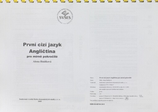 Angličtina pro mírně pokročilé: první cizí jazyk