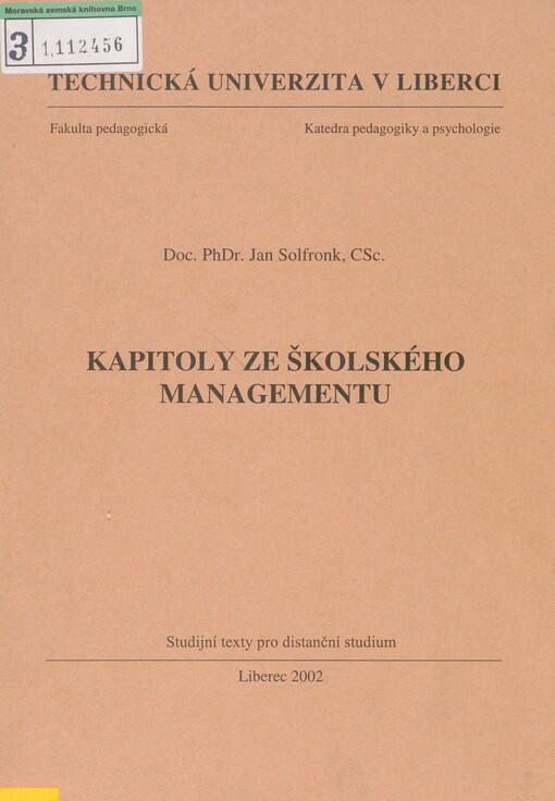Kapitoly ze školského managementu