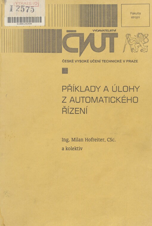 Příklady a úlohy z automatického řízení