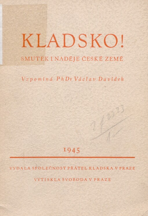 Kladsko!: smutek i naděje české země