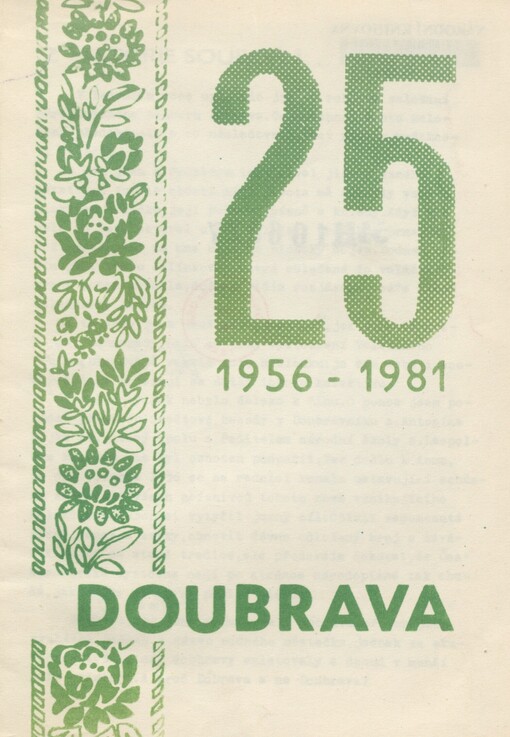 Doubrava: 1956-1981 : 25 roků od založení národopisného souboru Doubrava