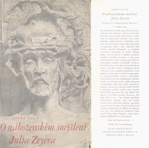 O náboženském smýšlení Julia Zeyera =: [J. Zeyer's religiöse Überzeugung] : příspěvek k osvětlování povahy Zeyerovy