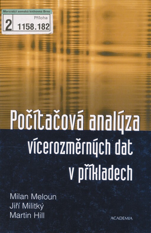 Počítačová analýza vícerozměrných dat v příkladech