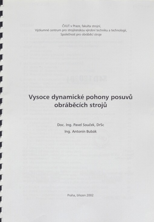 Vysoce dynamické pohony posuvů obráběcích strojů