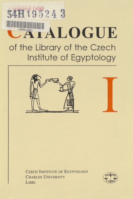 Catalogue of the Library of the Czech Institute of Egyptology