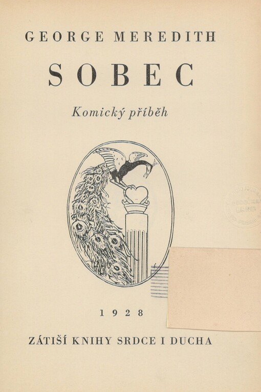 Sobec =: [The egoist] : komický příběh