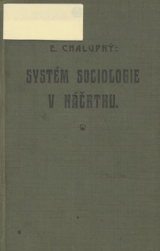 Systém sociologie v náčrtku