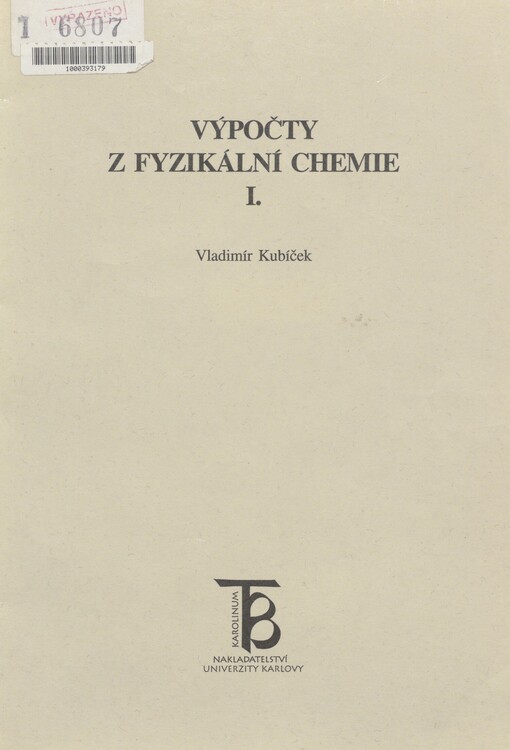 Výpočty z fyzikální chemie I