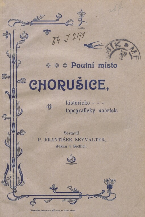 Poutní místo Chorušice: historicko-topografický náčrtek